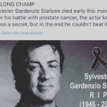 stallone morto