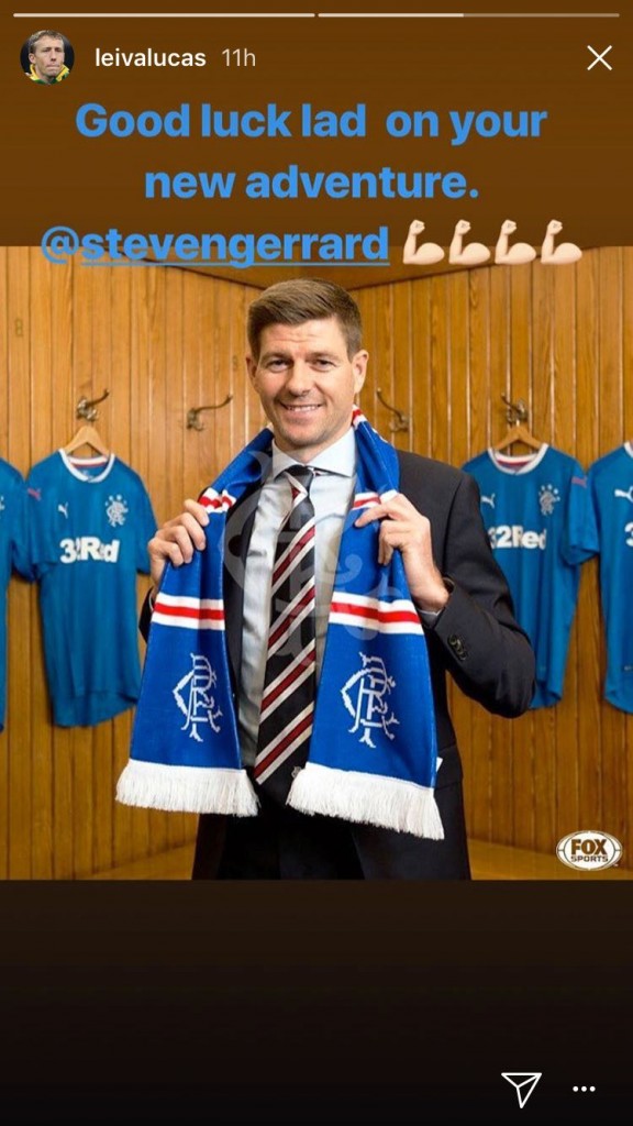 Lucas Leiva, gli auguri a Gerrard
