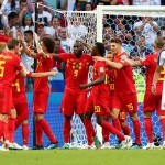 Calciomercato Lazio, Dedryck Boyata festeggia il gol con i compagni del Belgio