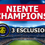 Inter, 3 calciatori fuori dalla Champions