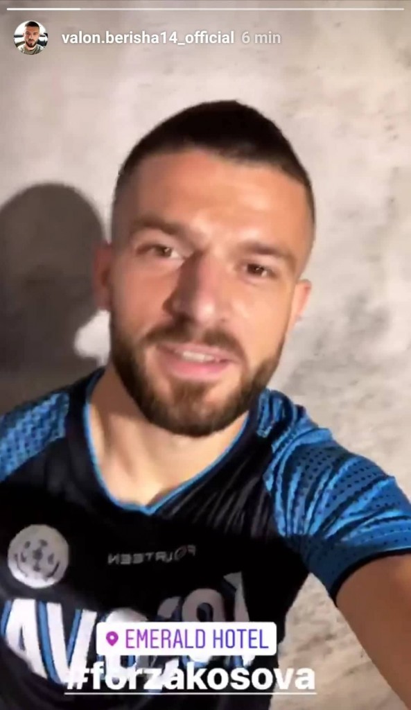 Questa la Instagram Story che mostra Berisha intento ad allenarsi con il Kosovo.