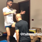 L'allenamento con il fisioterapista prosegue