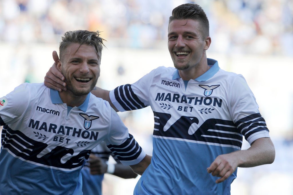 Immobile e Milinkovic, giocatori della Lazio di Inzaghi.