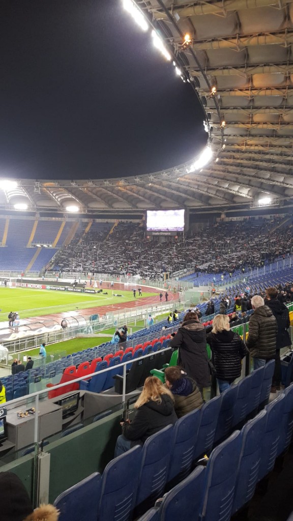 Lazio-Eintracht, queste le immagini della Curva Sud piena di tifosi tedeschi