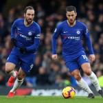 Gonzalo Higuain ed Eden Hazard