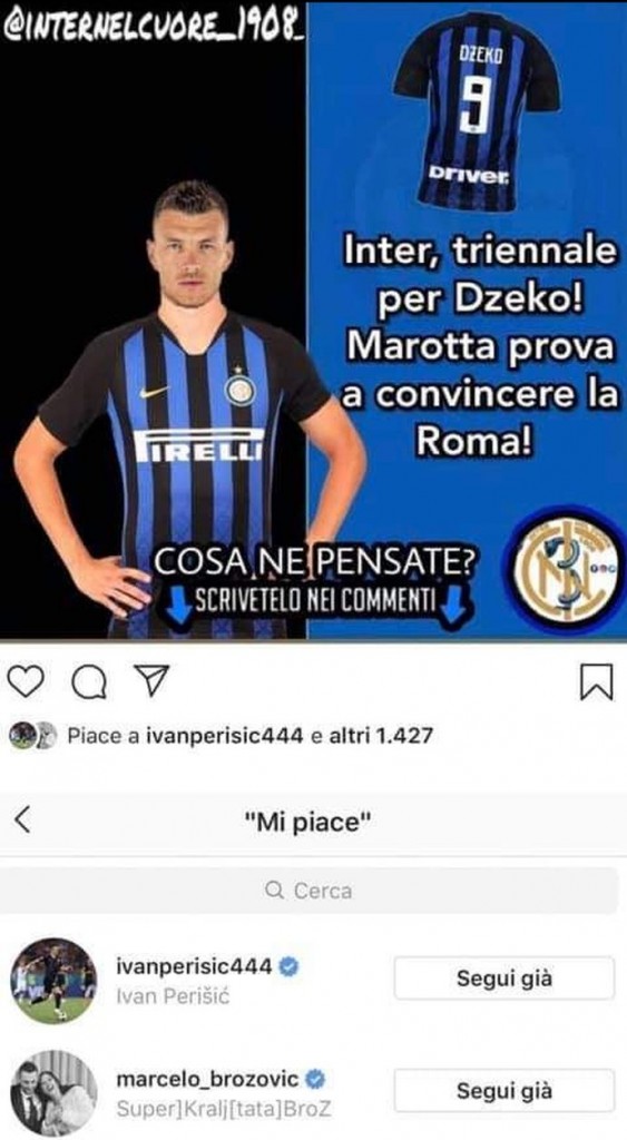 News Inter, l'idea Dzeko piace anche ai calciatori