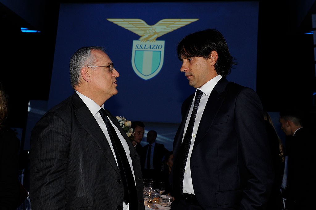 Lotito e Simone Inzaghi