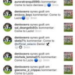 Tutti i mi piace messi da Vavro ai commenti dei tifosi della Lazio su Instagram