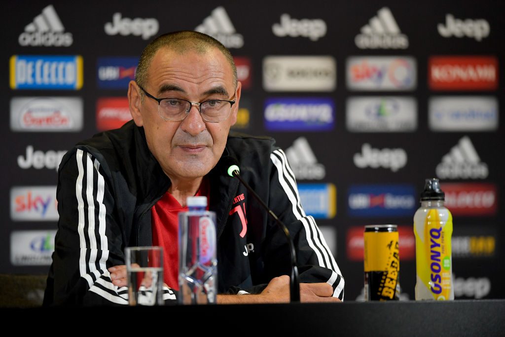 Sarri nel post partita con il Brescia