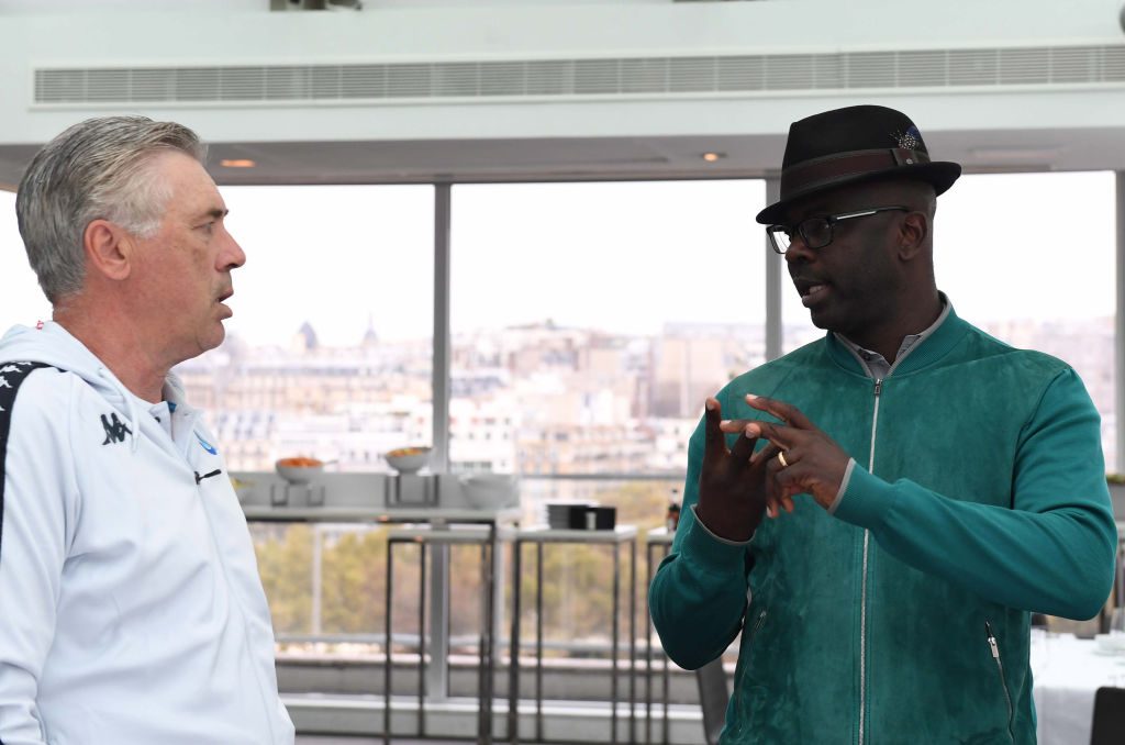 Lilian Thuram Meets SSC Napoli Players
