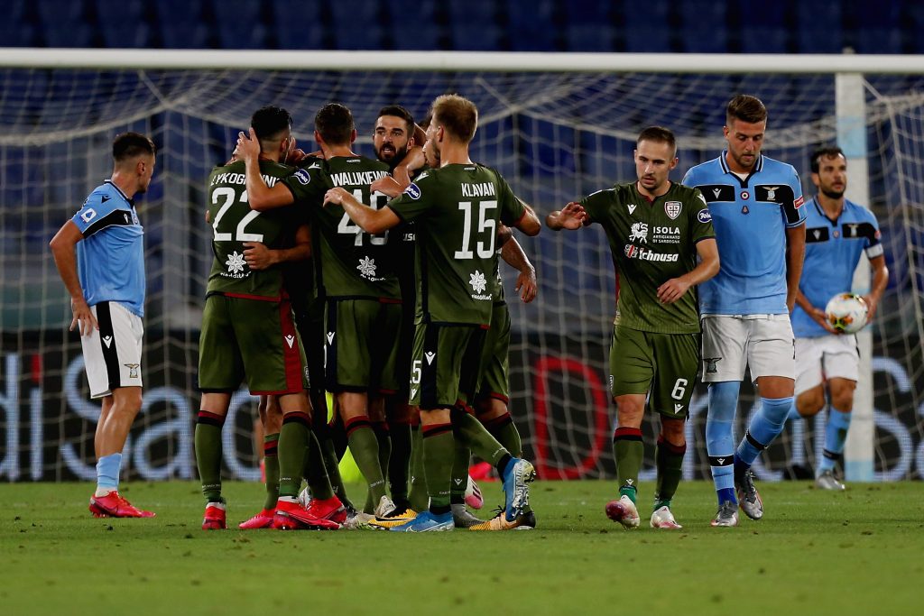 Lazio-Cagliari, i sardi esultano