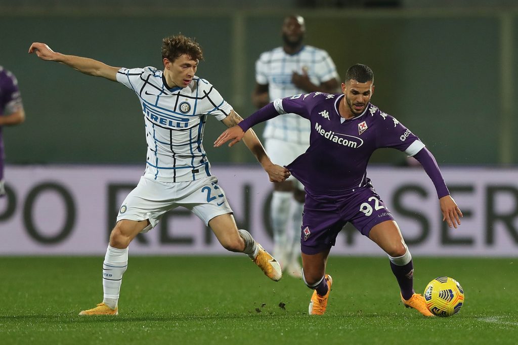 Nicolo Barella, ieri in gol contro la Fiorentina