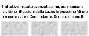 Trattativa in fase avanzata