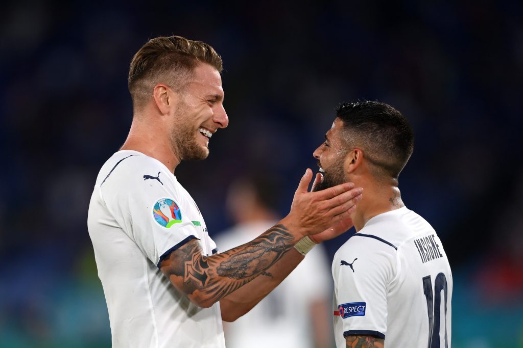 Immobile e Insigne con l'Italia