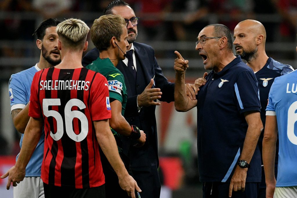 Sarri contro i rossoneri a San Siro