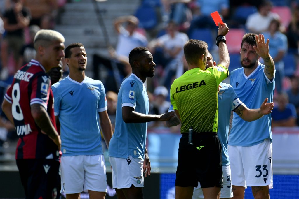 Francesci Acerbi espulso contro il Bologna