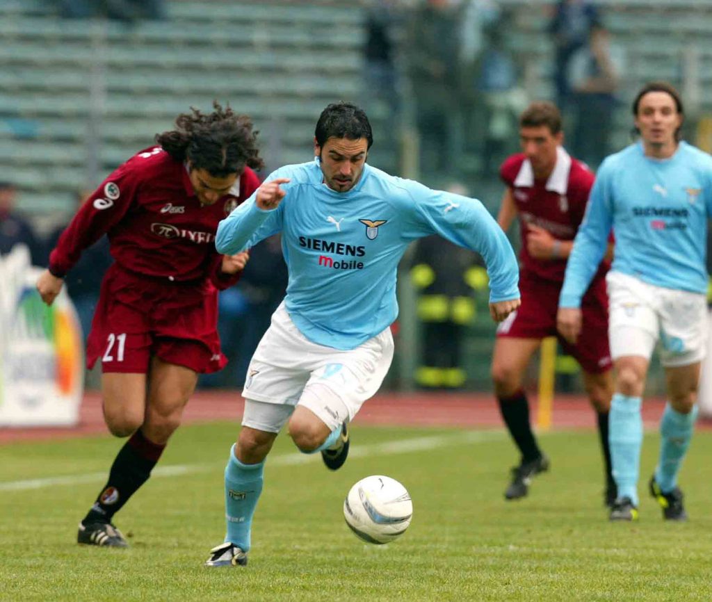 Stefano Fiore of Lazio in action