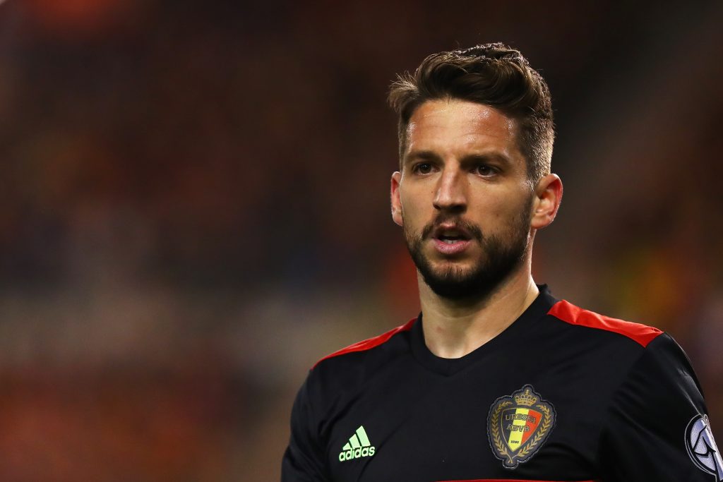 Dries Mertens in azione con il Belgio