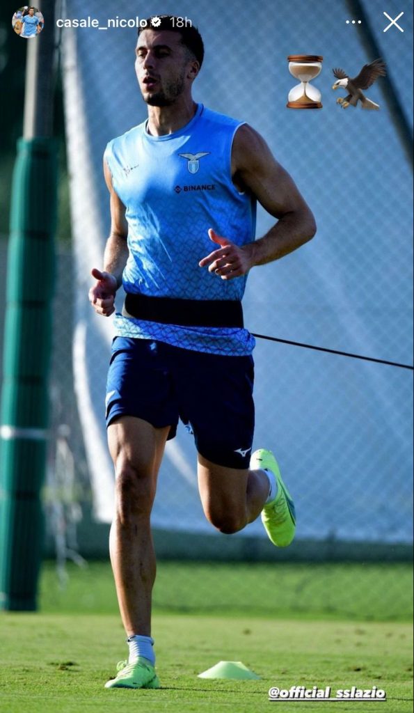 Nicolò Casale in allenamento