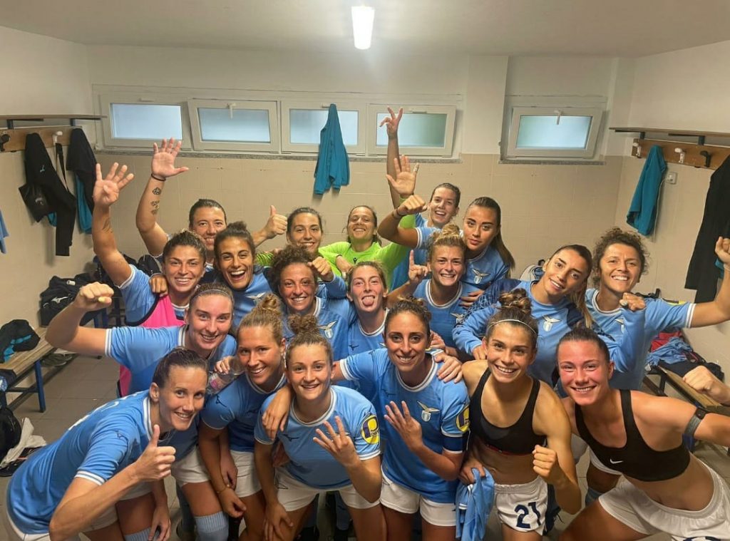 Esultanza della Lazio Women