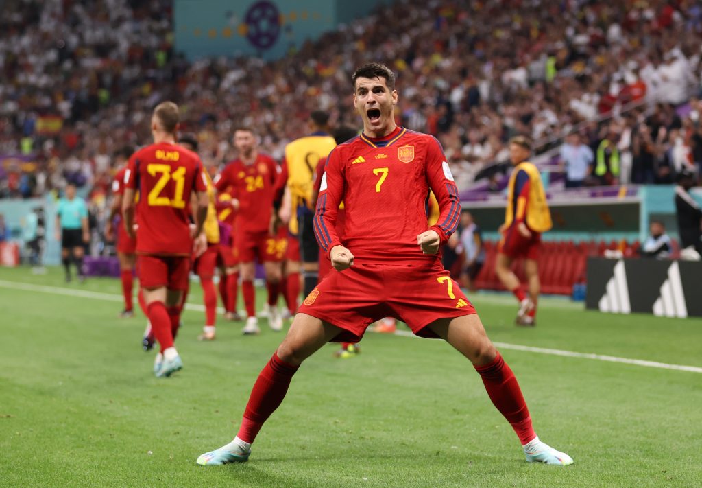 L'esultanza di Morata