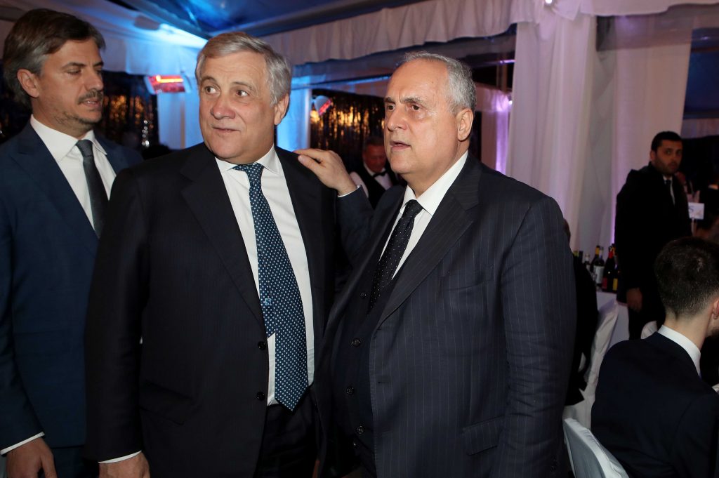 Antonio Tajani e Claudio Lotito
