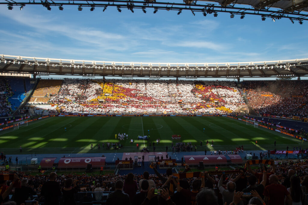 Coreografia Tevere Roma-Lazio