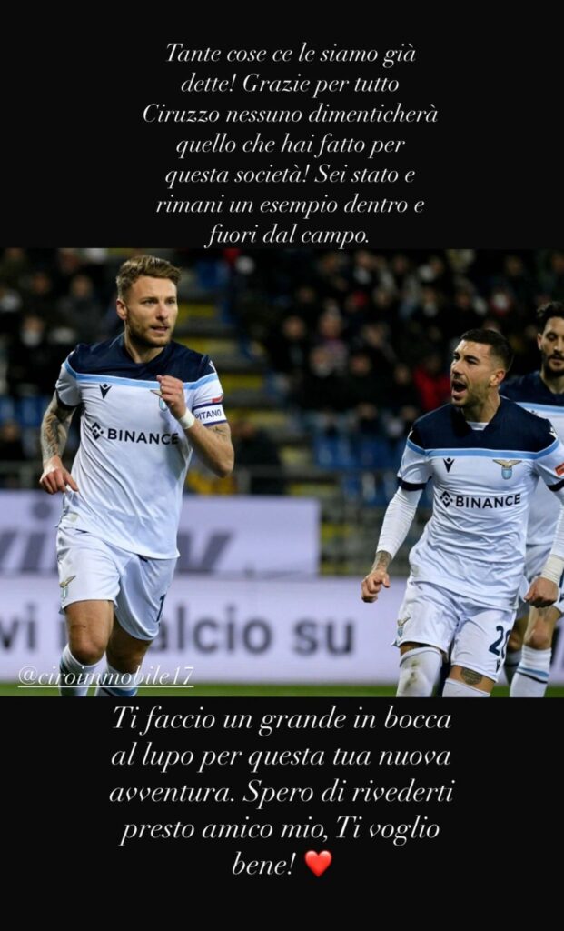 Il saluto di Zaccagni a Immobile
