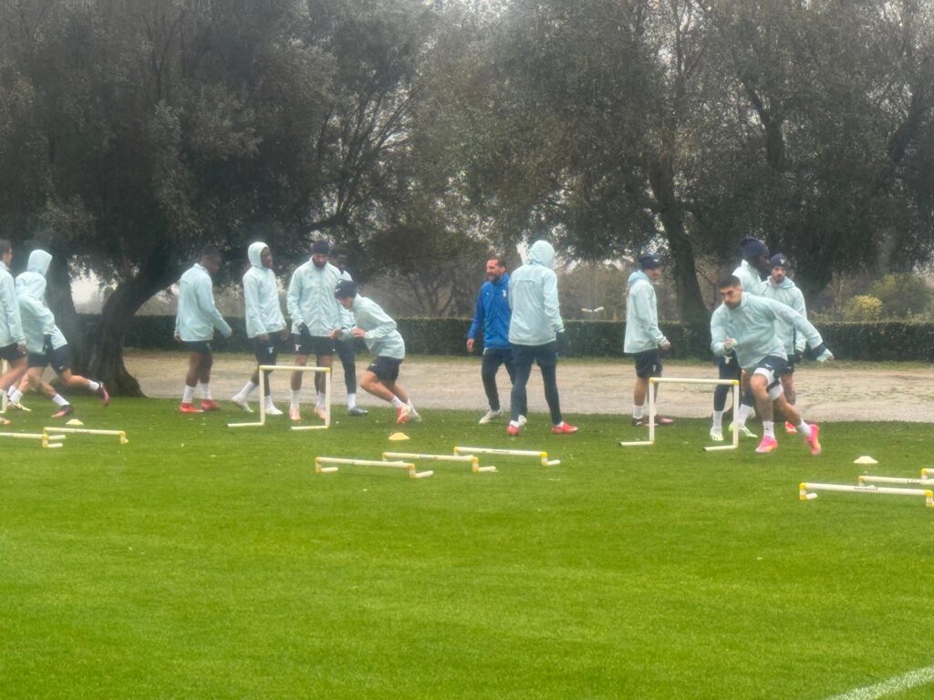 Lazio-Viktoria Plzen riscaldamento