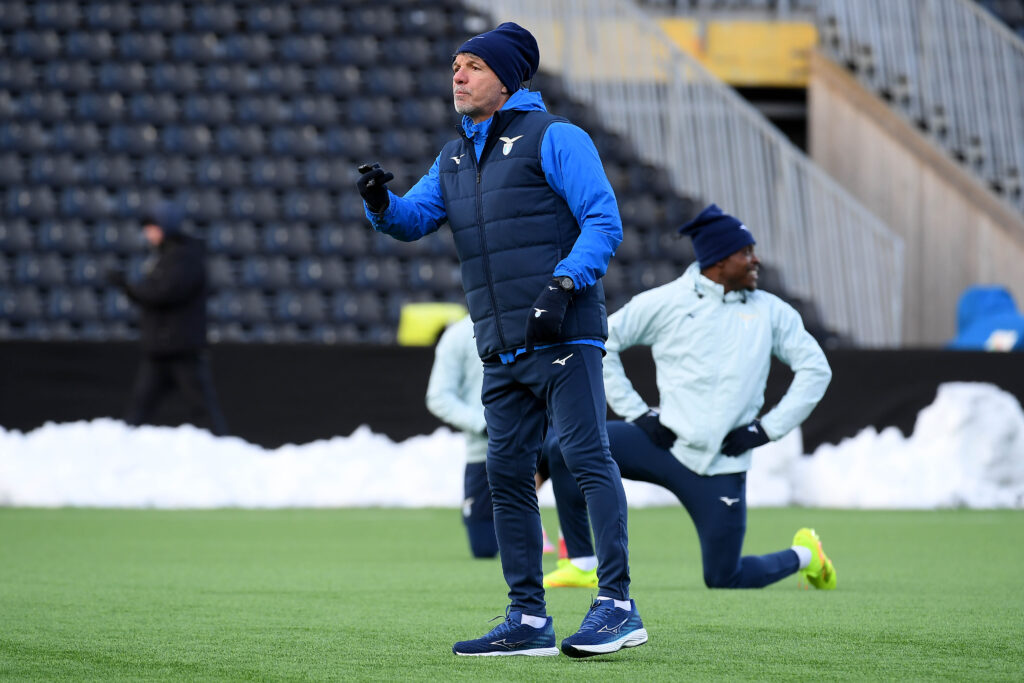 S.S. Lazio Training Session And Press Conference - UEFA Europa League 2024/25 Quarter Final First Leg