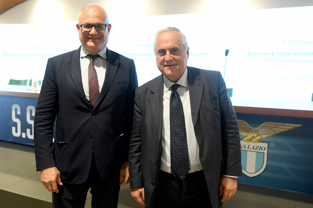 Roberto Gualtieri e Claudio Lotito